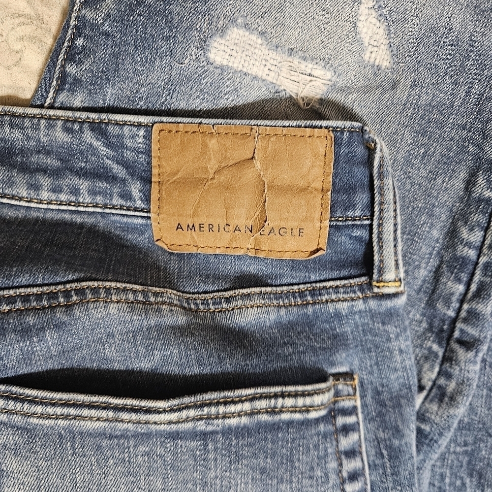 Men's American Eagle Distressed Cozy Airflex Straight Leg Jeans! - Picture 5 of 7